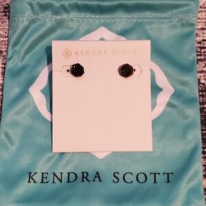 Kendra Scott Black Logan Druzy Stud Earrings